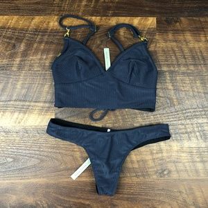 NWT Gooseberry Seaside Resort Rib Thong Bottom Buz